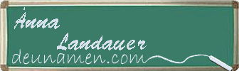 Änna Landauer Visitenkarte